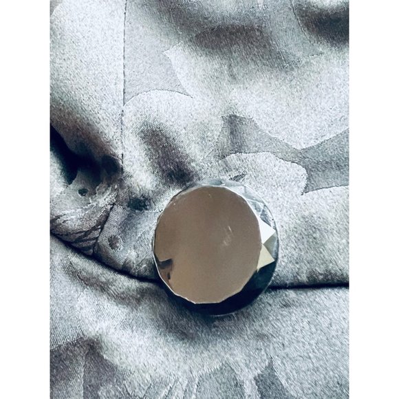 80s AJ Bari Jacquard Peplum Jacket 100% Silk Floral Piping Size 10 Vintage - Picture 10 of 10